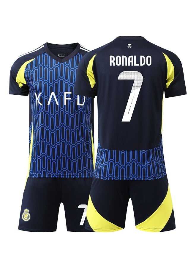 Ronaldo 2024-2025 Riyadh Victory jersey #7 RONALDO football jersey shorts set children size and adult size Gifts for fans and friends - Image 1
